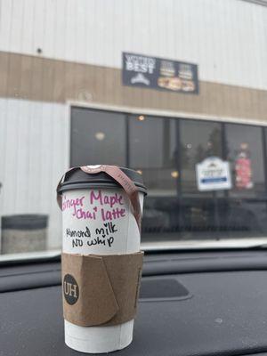 Fantastic, New Gingerbread Maple Chai Latte!!