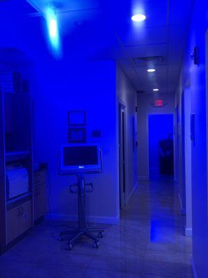 We clean and sanitize our office with hospital grade UV-C technology.