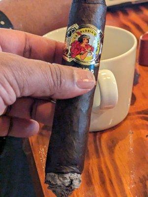 A good Maduro and coffee.