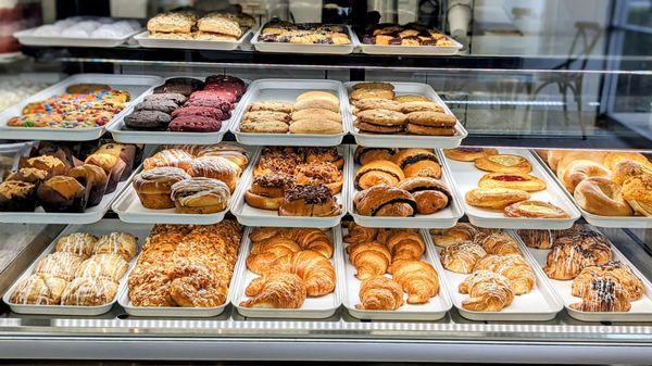 Pastry case on a Thursday morning.