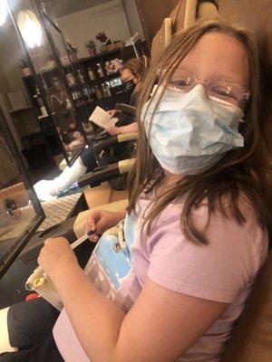 As of 6/22/21, masks are required.  Great massage chairs!