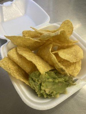 Guacamole and chips