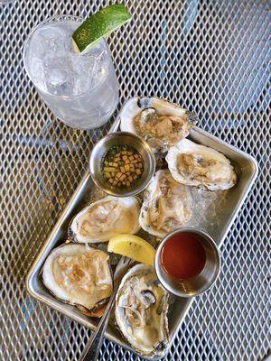 COVID OUTDOOR HH: 1/2 Dozen Oysters w/ apple-pear mignonette | $17 (Hendricks Tonic - $12)