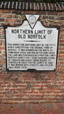 Northern Limit of Old Norfolk Marker