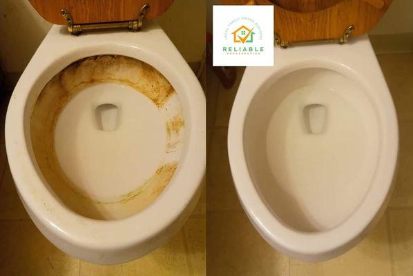 Toilet Cleaning Before and After