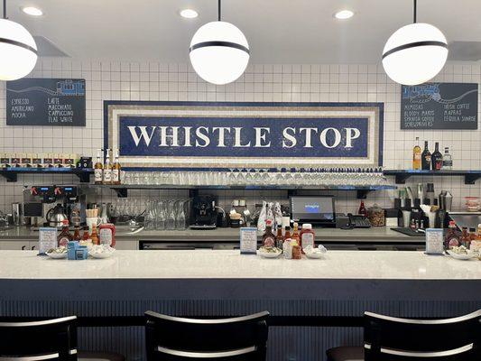 Whistle stop sign