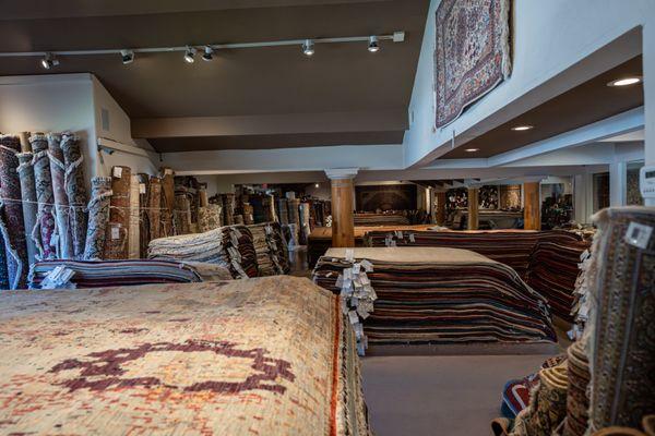 showroom of handmade persian and oriental rugs