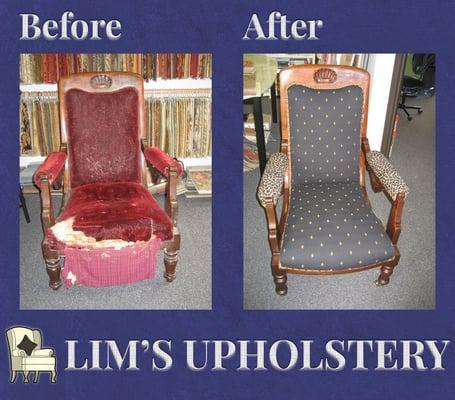 Antique Chair Restoration - before & after photos