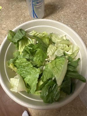 "Hook and Ladder Salad" with nothing other than lettuce and cheese.