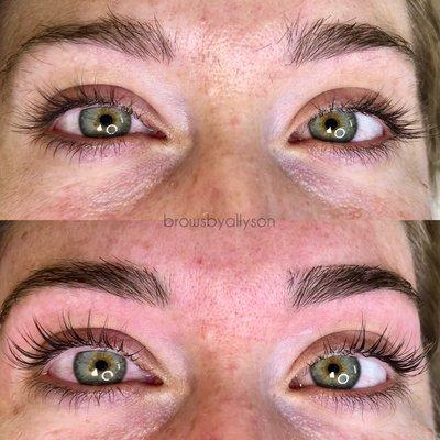 Lash lift/ brow wax & tint