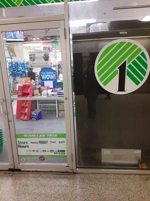 Dollar Tree entrance at Suburban Station