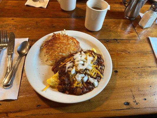 Chili cheese omelette