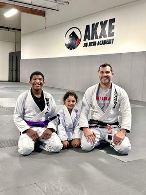 My 3.5 year old with Professor Rodrigo and Professor Fabian