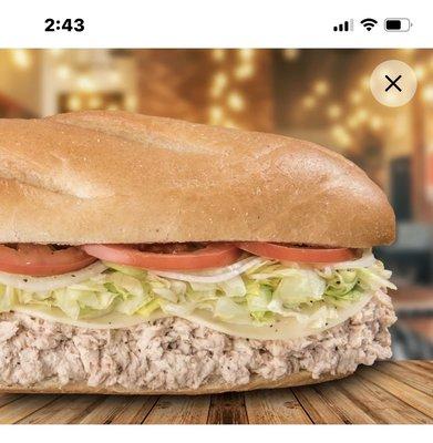 What comes standard on this sandwich. Photo from their website.