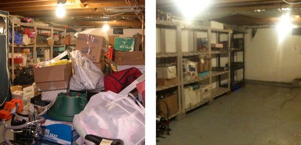 basement, before and after