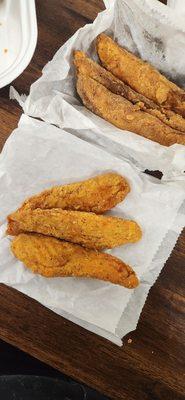 Chicken strips and wedges