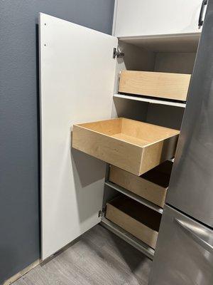 New drawers in the pantry!