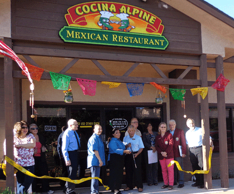 Ribbon cutting.  One of the fun things Roger and I do as Alpine Chamber of Commerce Ambassadors.