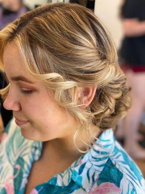 Bridal updo by Crystal