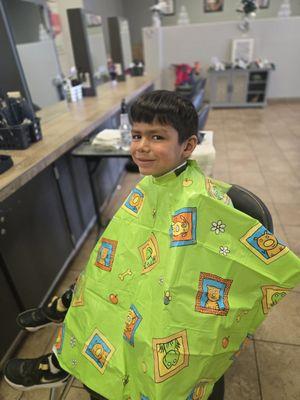 Bubba waiting for his haircut