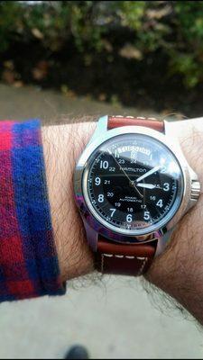 Got a good deal on this gorgeous Hamilton Khaki King automatic swiss watch!