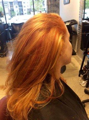 Natural Ginger color, with fiery low light By Aegis Vaughn.