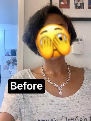 Damaged hair as a result of an old stylist