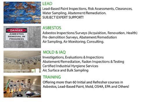 * LEAD * ASBESTOS * MOLD/IAQ * TRAINING *