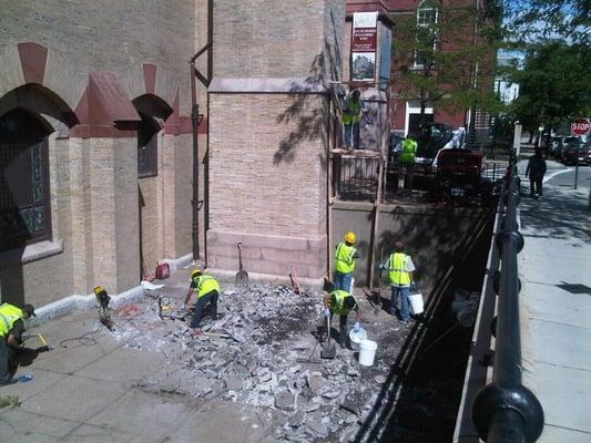 Gate of Heaven landscape construction, South Boston