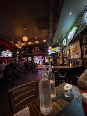 bar and dining area