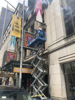 Sign glass Awning cleaning