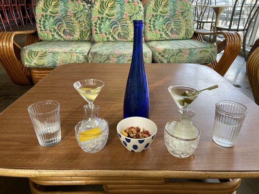 Bar area with martini service