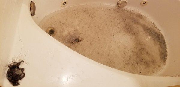 Full backed up bath drain