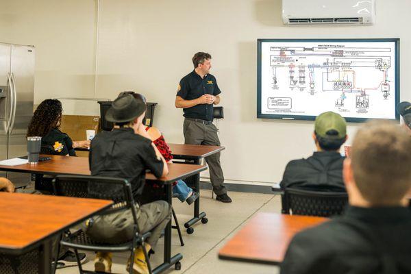 Our dedicated training facility and classroom keeps our technicians on top of  the ever changing technology.