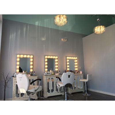 Space for facial waxing and makeup services