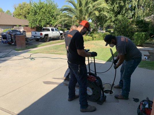 Hydro jetting root penetration.