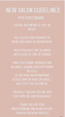 Information about salon guidelines