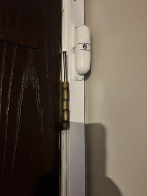 Door hinge coming out