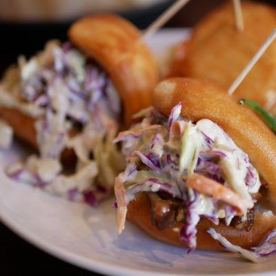 Chubby Kamikaze is a magnificent take on char siu bao (Chinese pork buns). This is an incredible appetizer.