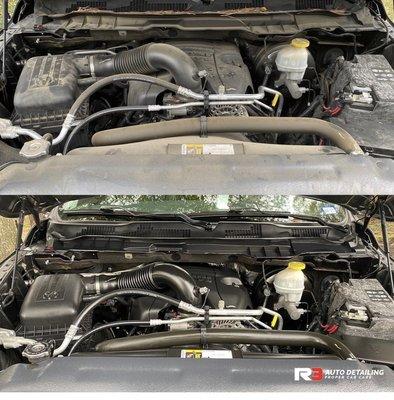 Engine bay cleaning