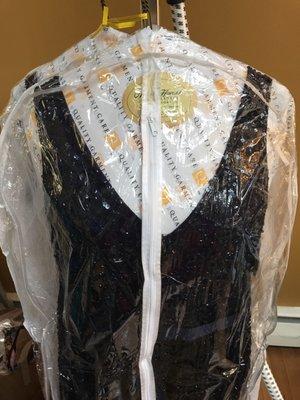 Dresses for the wedding that were altered to size. Packaged perfectly.