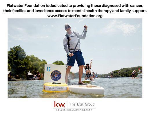 We belive in giving back!  a portion of all of our sales goes to support Cancer mental health. www.Flatwaterfoundation.com