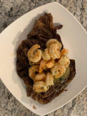 Yummy...... delicious. Steak & Shrimp