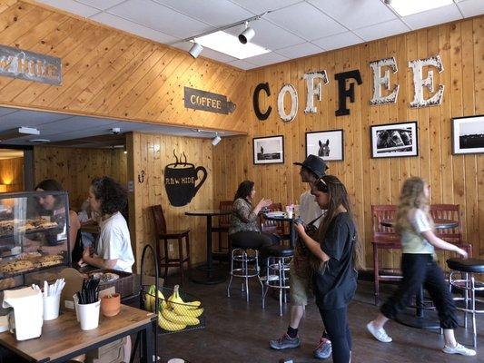 Nicely decorated front area. Can you tell it's a coffee shop?