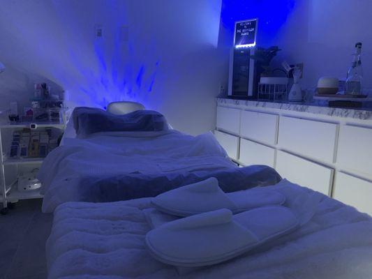 Relax and enjoy our glow ambience during your appointment.