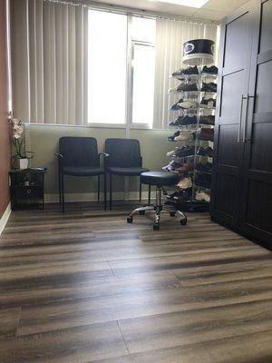 Exam room - custom and off the shelve Orthotics & Prosthetics for adult & peds.