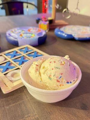 Small Non-Buzzed Vegan Cake Batter Ice Cream w/ Rainbow Sprinkles $6.49