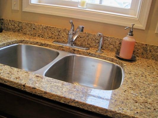 Finished stainless steel sink