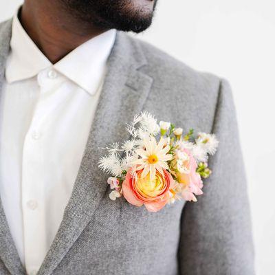 Whimsical Floral Pocket Boutonnière.