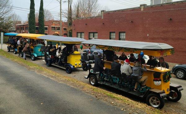 The current Raleigh fleet can accommodate up to 72 passengers. Call today and let us assist you with your event!